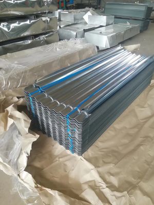 Regelmäßige Spangle Galvanisierte Dachplatte SGCC SPCC SECC 0,12 mm 0,35 mm Dicke 0,1 mm 1 mm Dicke GI Wellplatte für das Dach
