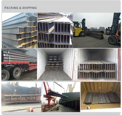 Richtige W6X15 W8X15 W8X10 Heißdip Galvanisierte Struktur H-Strahlen 200x100x5.5x8 A36 A572 Grade 50 Geschweißt Technik Verkaufen Geschweißt
