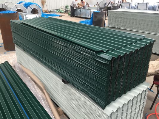 Dachbaumaterialien 0,12-6mm 30-275g/m2 Kaltgewalzte Farbe Ppgi Wellfarbe vorgefärbte galvanisierte Metalldachplatte