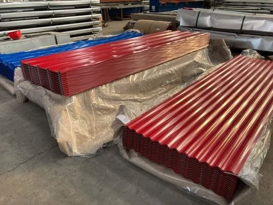 Z180 DX51D DC51 SGCC Verzinkte Welldachfolie PPGI mit Ral-Farbe und Toleranz ± 1%