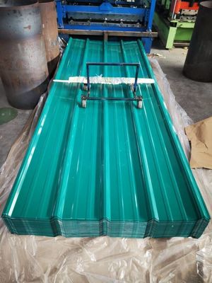 Stahlgehalt ASTM Z20 Z25 0,15mm 0,2mm 0,4mm PPGI Spirale in Blatt Blau Rot RAL Verzinkte Farbbeschichtung Wellplatte
