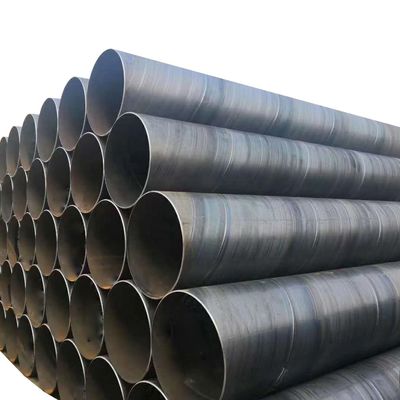 ASTM A252 Rundschnitt Stahlrohr geschweißtes Kohlenstoffstahlrohr 6M 12M Schwarze Oberfläche Rundrohrrohr