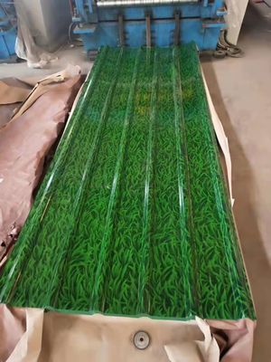 Länge 1000-5000mm Beschichtete vorgefärbte galvanisierte Stahlplatte für den Bau in RAL Farbe SGCC PPGI Dachplatte