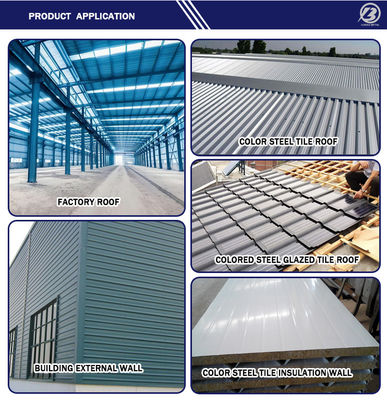 Z30-Z40 Beschichtung Dx52d Stahldachplatte Farbe PPGI Wellstahldachplatte 0,1 mm 0,2 mm 0,3 mm bei für Dachmaterial