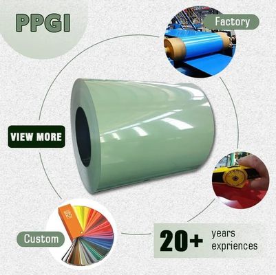 Z30-Z40 Beschichtung PPGI PPGL RAL6018 RAL6032 Vorlackierte galvanisierte Stahlspule für Ihr nächstes Bauprojekt