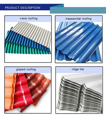 API-zertifizierte ASTM AISI Z30 RAL Farbe Verzinkte Farbstahlfliesen Verzinkte Wellbleche mit einem Gewicht von 3 Mt pro Packung