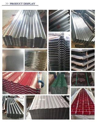 Anpassungsfähige galvanisierte Wellplatte PPGI Farbstahlfliese mit Zinkbeschichtung 30-275 g/m2 zu ermäßigten Preisen