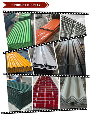RAL ASTM SGCC Z60 0,2 mm 0,3 mm gewölbte PPGI-farbbeschichtete Dachplatten für langlebige Dachlösungen