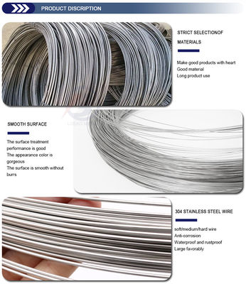 Direkte 304 304L 316 316L Edelstahldraht mit Toleranz ± 1% und Standard AiSi