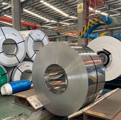 ASTM BA NO1 NO2 ss 304 316 410 430 0,4 mm Edelstahlspulen kaltgewalzt mit TISI-Zertifikat und Breite 1000-1500 mm