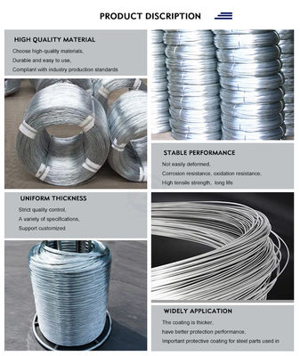 Verzinkte ASTM 0,2 mm 0,3 mm Z275 Hochkohlenstoffstahl-Hot-Dip-Draht mit individuellem Durchmesser