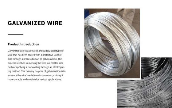 Stahldraht mit niedrigem Kohlenstoffgehalt für Handwerk ASTM 0,4 mm 0,5 mm Z60 Hochkohlenstoff-Hot-Dip-verzinkter Draht